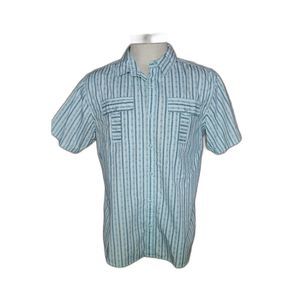 Prana men's short sleeve button up shirt size large